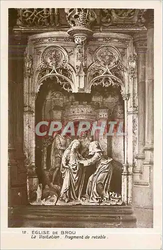 Ansichtskarte AK Eglise de Brou la Visitation Fragment de retable