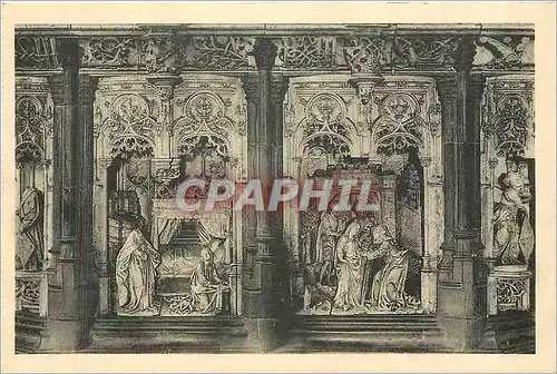 Ansichtskarte AK Eglise de Brou Retable des Sept Joies de la Vierge l'Annonciation et la Visitation