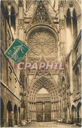 Cartes postales La cathedrale de Rouen Portail des Libraires