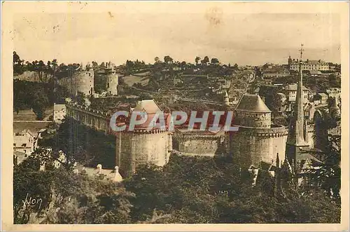 Cartes postales Fougeres Ille et Vilaine vue generale du Chateau prise des Rochers de St Sulpice