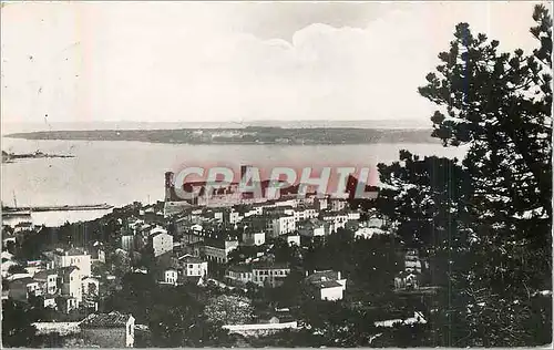 Moderne Karte Cannes vue prise de la Croix des Gardes