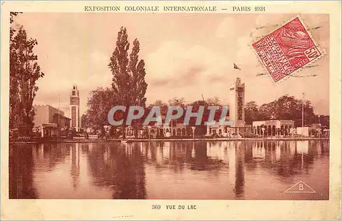 Cartes postales Exposition Coloniale Internationale Paris vue du Lac