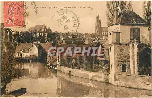 Cartes postales Chartres E et L vue prise de la Gourtille