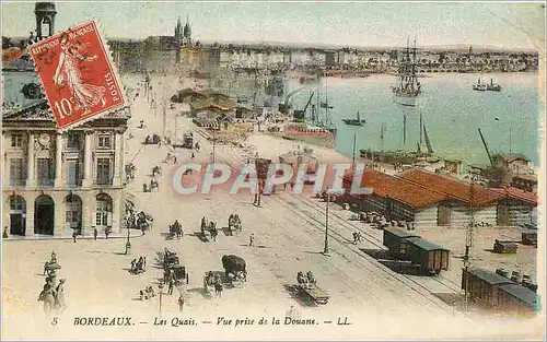 Cartes postales Bordeaux les Quais vue prise de la Douane