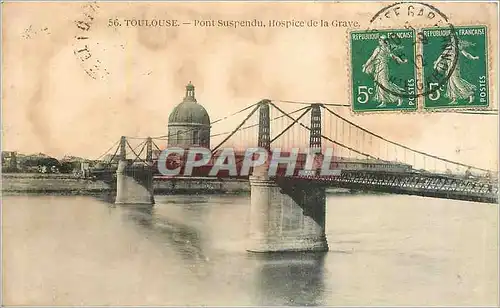 Cartes postales Toulouse Pont suspendu Hospice de la Grave