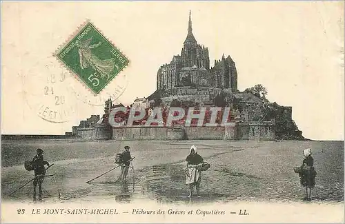 Ansichtskarte AK Le Mont Saint Michel pecheurs des Greves et Coquetieres
