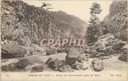 Cartes postales Gorges du Tarn entree du Pas de Souci perte du Tarn