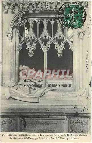 Cartes postales Dreux Chapelle St Louis Tombeau du Duc et de la Duchesse d'Orleans la Duchesse d'Orleans par Cha