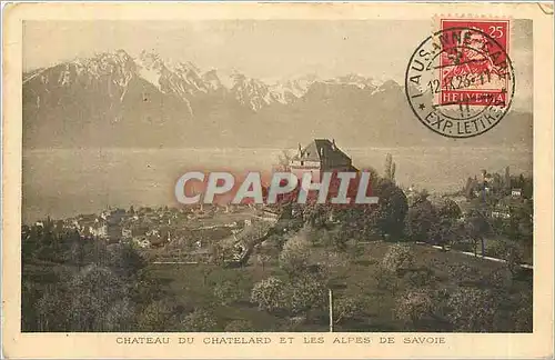 Cartes postales Chateau de Chatelard et les Alpes de Savoie