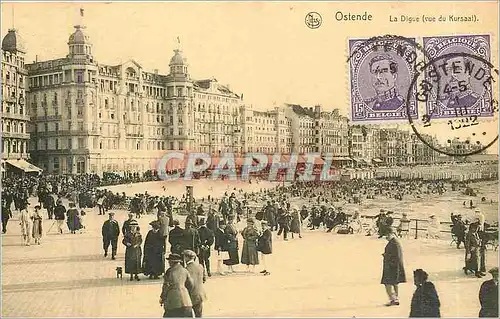 Cartes postales Ostende la digue vue du Kursaal
