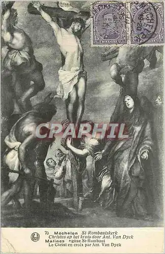 Ansichtskarte AK Malines eglise St Rombaut le christ en croix par ant Van Dyck