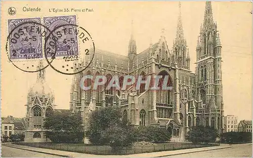 Cartes postales Ostende l'eglise SS Pierre et Paul