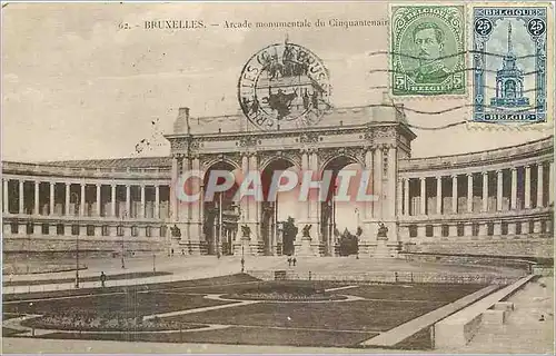 Cartes postales Bruxelles arcade monumentale du Cinquantenair