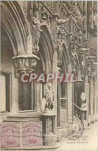 Ansichtskarte AK Bruxelles l'Hotel de Ville escalier des Lions