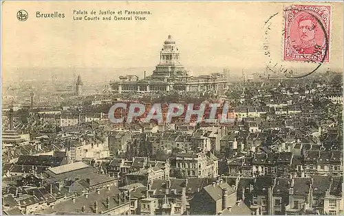 Cartes postales Bruxelles Palais de Justice et Panorama