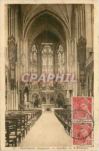 Cartes postales Pontmain Mayenne Interieur de la Basilique