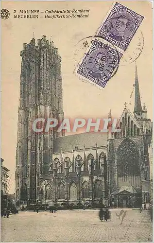 Cartes postales Malines Cathedrale St Rombaut