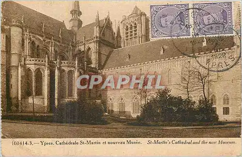 Cartes postales Ypres Cathedrale St Martin et nouveau Musee