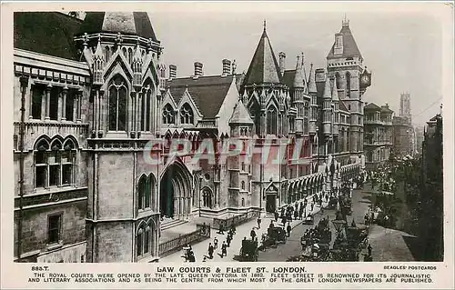 Cartes postales Low Courts et Fleet St London