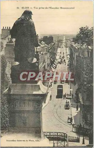 Cartes postales Blois vue prise de l'Escalier Monumental