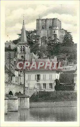 Ansichtskarte AK Montrichard le Chateau vu de la rive gauche du Cher