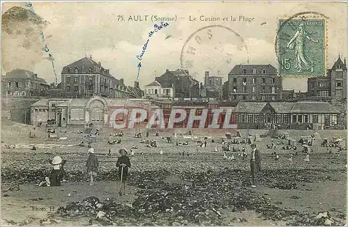 Cartes postales Ault Somme le casino et la plage