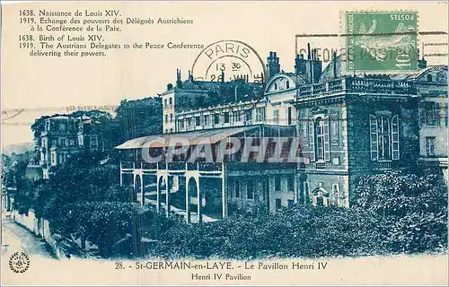 Cartes postales St Germain en Laye la Pavillon Henri IV