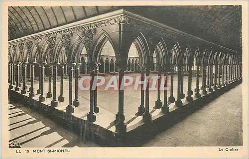 Cartes postales Mont St Michel le cloitre