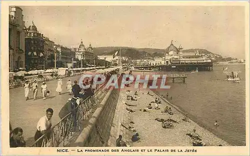 Cartes postales Nice la Promenade des Anglais et le Palais de la Jetee