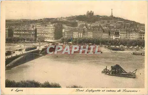 Ansichtskarte AK Lyon Pont Lafayette et coteau de Fourviere