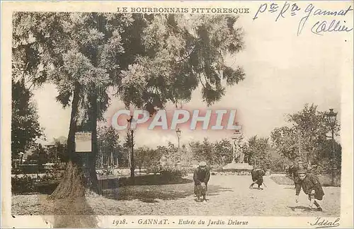 Ansichtskarte AK Gannat Entree du Jardin Delarue Enfants