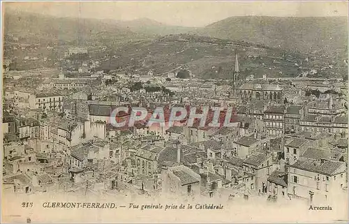 Cartes postales Clermont Ferrand vue generale prise de la Cathedrale