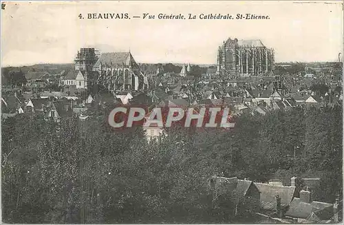 Cartes postales Beauvais vue generale la cathedrale St Etienne