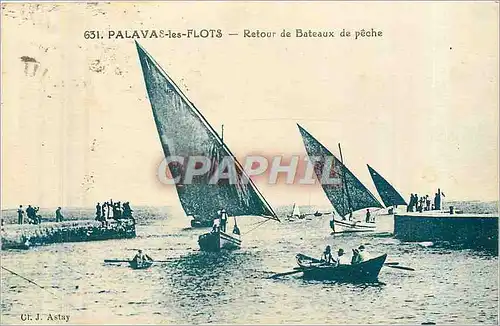 Ansichtskarte AK Palavas les Flots retour de Bateaux de peche