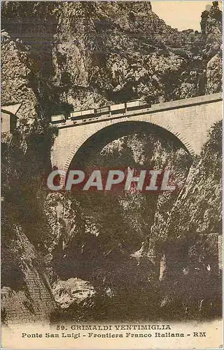 Cartes postales Grimaldi ventimiglia Ponte San Luigi frontiera france Italiana
