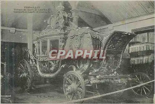 Cartes postales Versailles Voiture du Sacre de Charles X