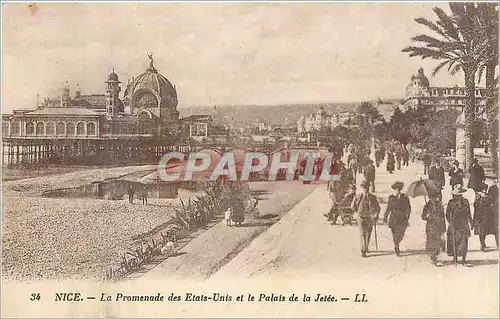 Cartes postales Nice la promenade des Etats Unis et le Palais de la Jetee