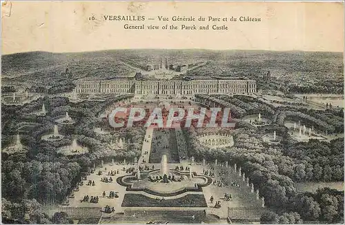 Ansichtskarte AK Versailles vue generale du parc et du chateau