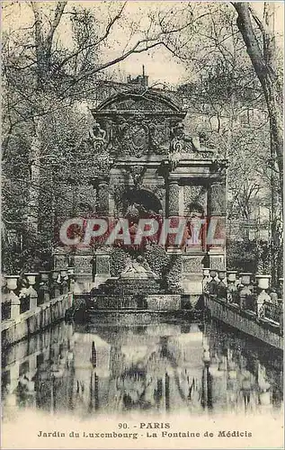 Cartes postales Paris jardin du Luxembourg la fontaine de Medicis