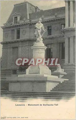 Cartes postales Lausanne monument de Guillaume Tell