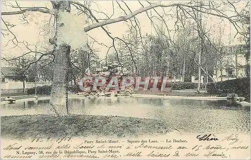 Cartes postales Parc Saint Maur Square des Lacs le rocher