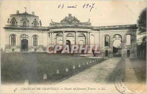 Cartes postales Chateau de Chantilly facade des grandes ecuries