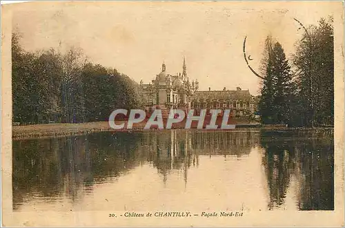 Cartes postales Chateau de Chantilly facade nord est