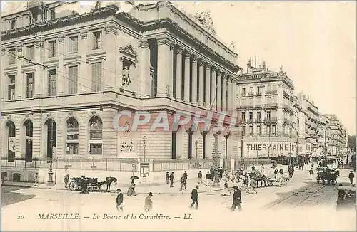 Cartes postales Marseille la bourse et la Cannebiere