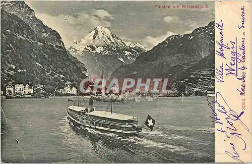 Cartes postales Fluelen mit Bristenstock Bateau