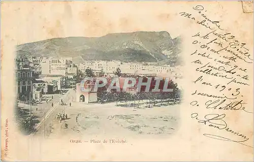 Cartes postales Oran Place de l'Eveche