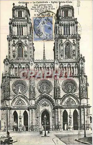 Cartes postales Orleans la cathedrale Eglise Sainte Croix