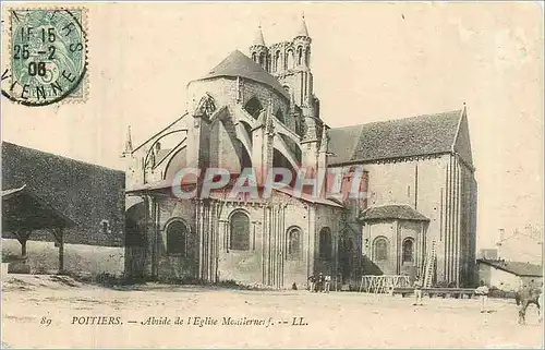 Cartes postales Poitiers abside de l'eglise Montierneuf