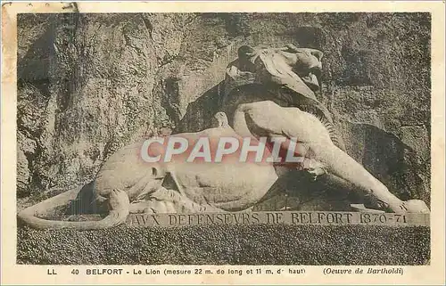 Cartes postales Belfort le Lion