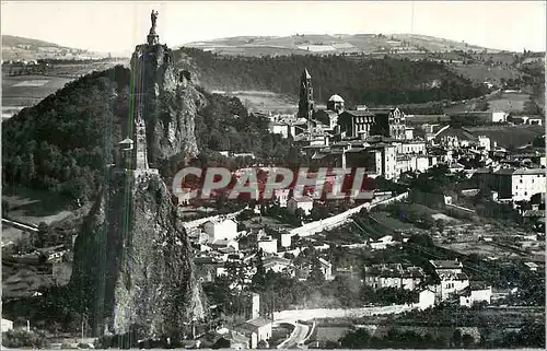 Cartes postales moderne Le Puy Rochers corneille et Saint Michel